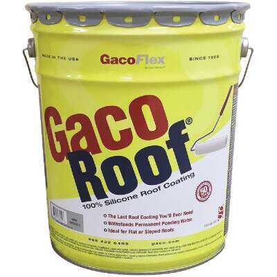GacoFlex GacoRoof Silicone Roof Coating, Gray, 5 Gal.